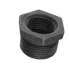 Reducción negra tipo bushing de 4" x 3"