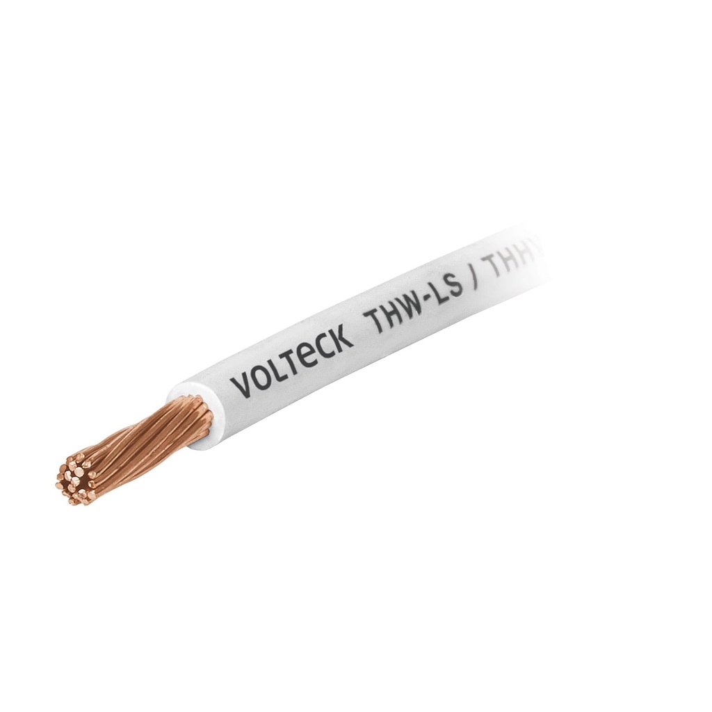 Rollo de cable thw color blanco C-12 contiene 100 mts