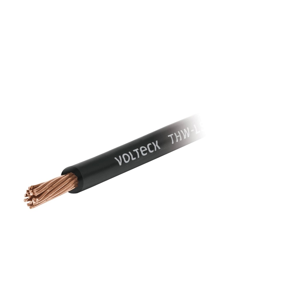 Rollo de cable thw color negro C-12 contiene 100 mts