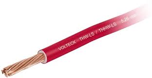 Rollo de cable thw color rojo C-12 contiene 100 mts