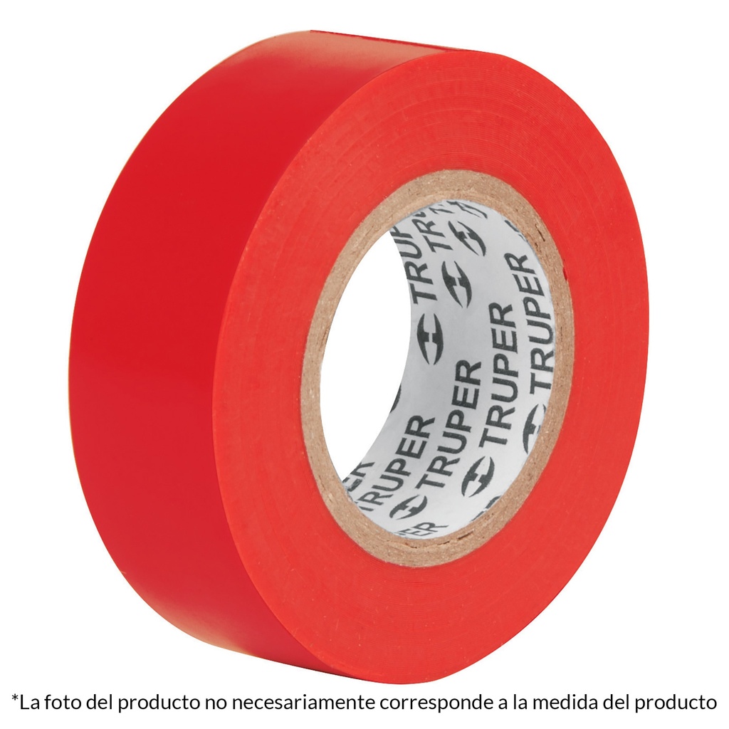 Rollo de cinta de aislar de 3/4" x 18 mts  roja