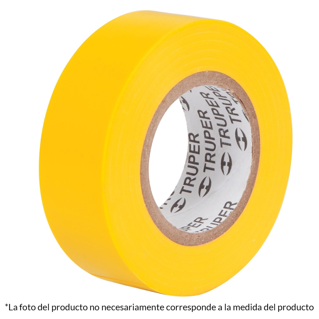 Rollo de cinta de aislar de 3/4" x 18 mts amarilla