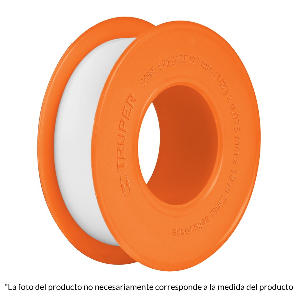 Rollo de cinta sella rosca de 1" x 13 mts uso general