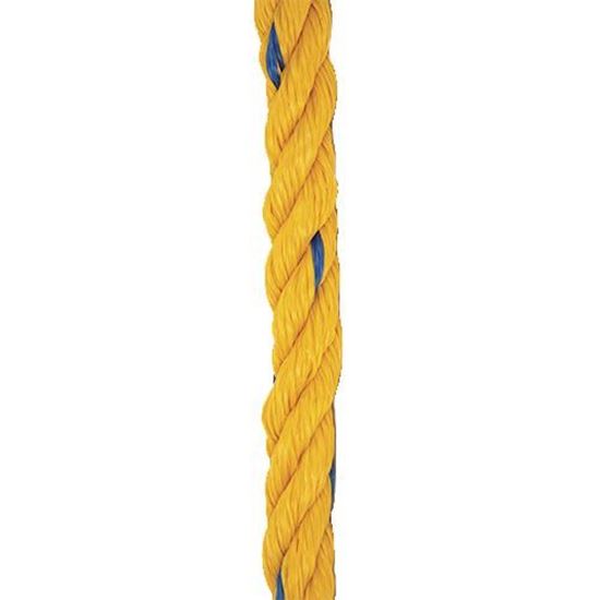 Rollo de cuerda amarilla de polipropileno 1"
