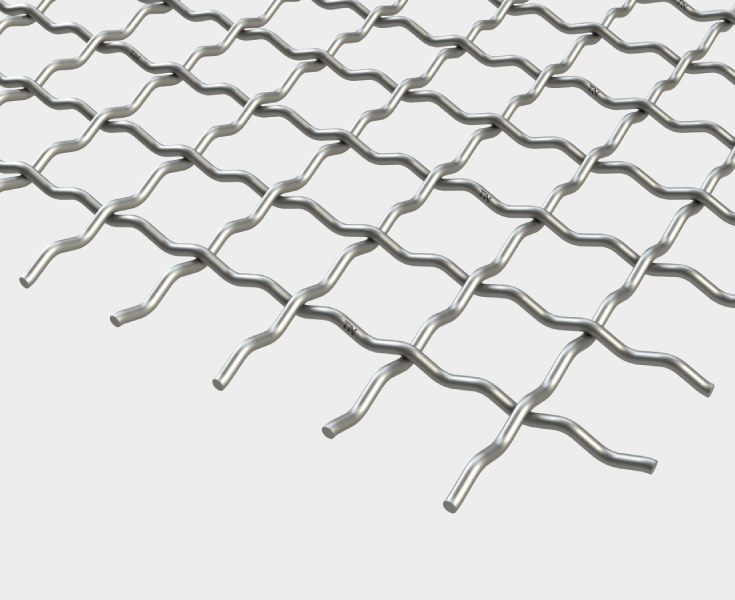 Rollo de malla ondulada C-10 ab 25 mm de 2 x 10 mts