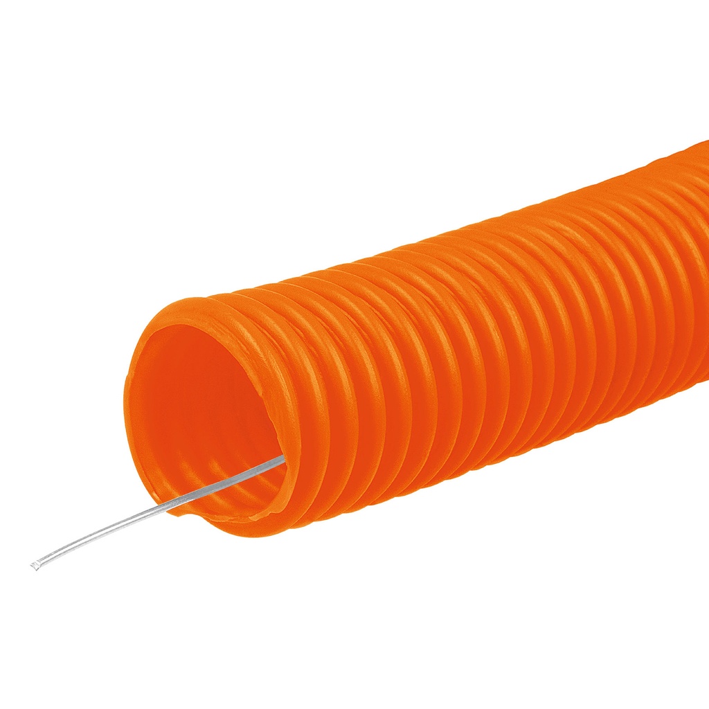 Rollo de poliducto corrugado con guia de 1/2" contiene 100 mts