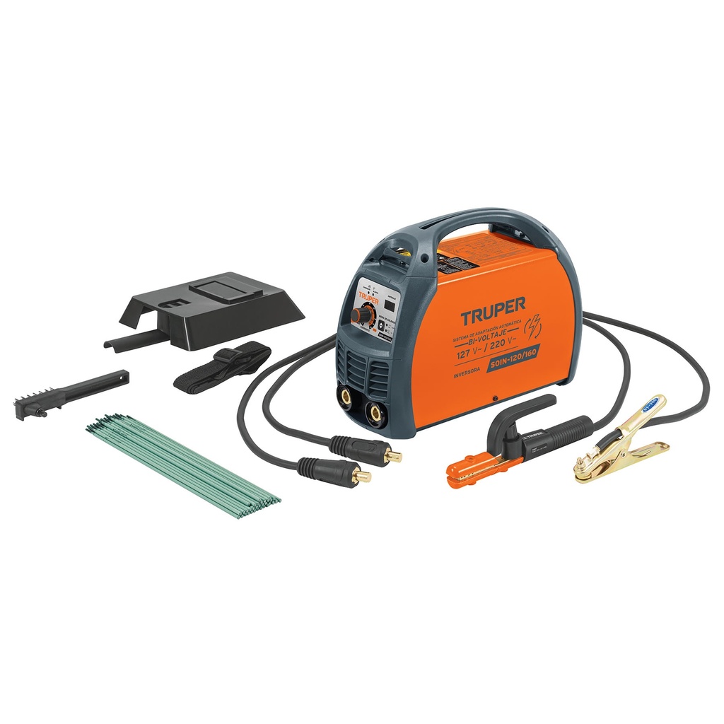 Soldadora inversora de 160 amp y 120 v/220 v truper