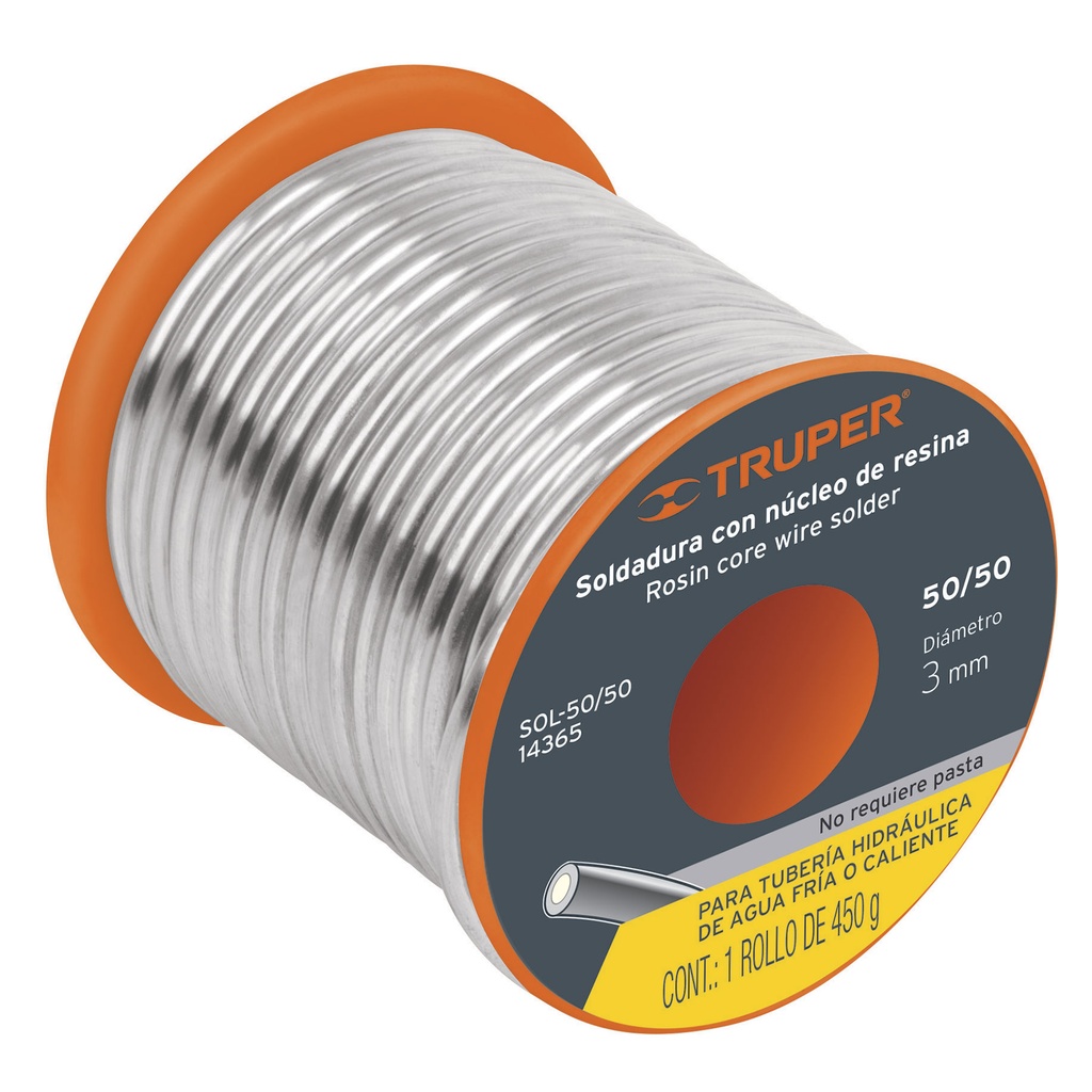 Soldadura 50/50 para tuberia hidraulica de 450 grs