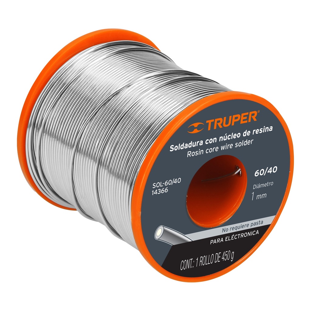 Soldadura 60/40 para electronica de 450 grs