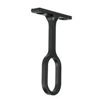 Soporte para tubo ovalado negro de closet