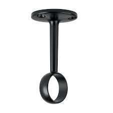 Soporte para tubo redondo negro de closet