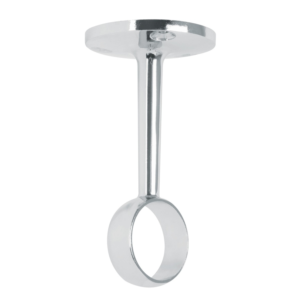 Soporte tubo redondo de closet central de 1/2" largo