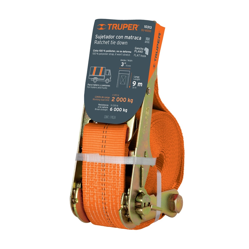 Sujetador con matraca hasta 6000 kg