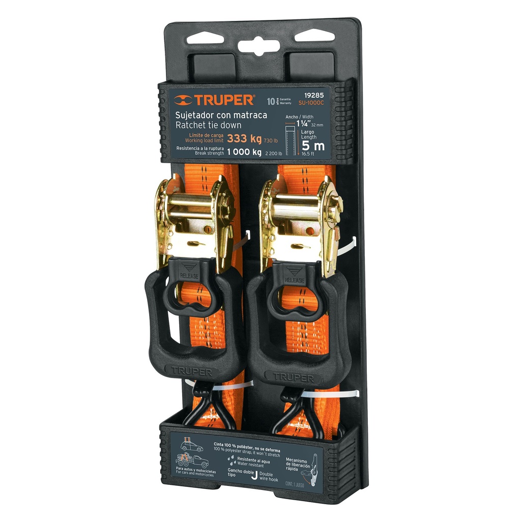 Sujetadores con matraca hasta 1000 kg