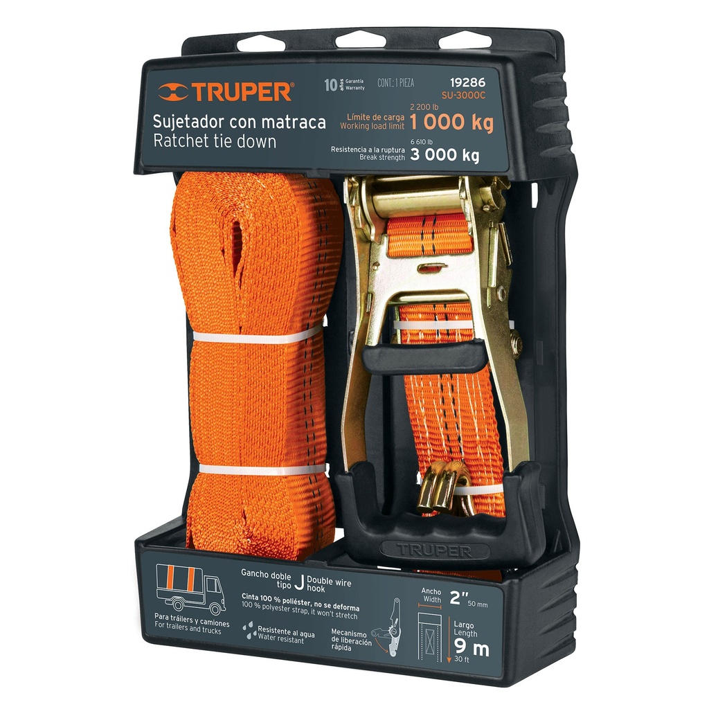 Sujetadores con matraca hasta 3000 kg
