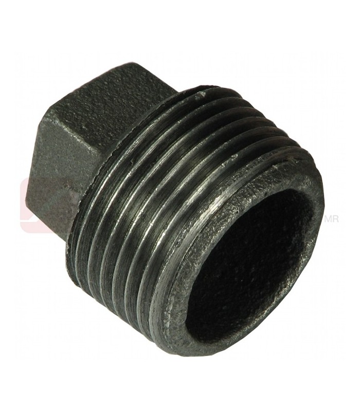 Tapon macho negro de 1 1/2"