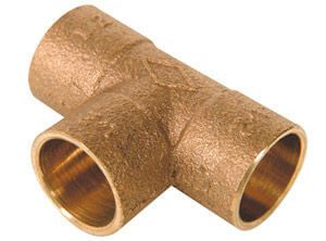 Tee de bronce de 2 1/2"