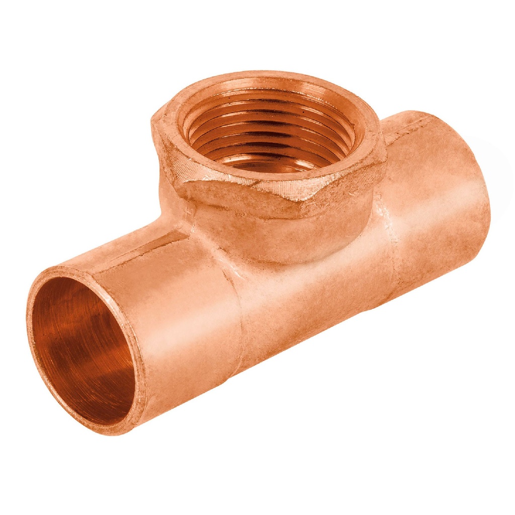 Tee de cobre cuerda interior de 3/4"