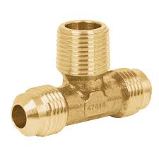 Tee de latón tipo terminal para gas de 3/8"