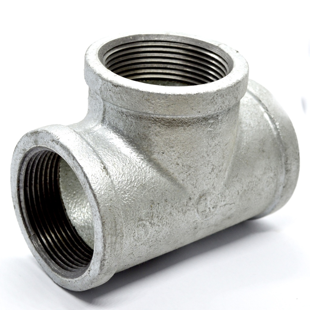 Tee galvanizada de 2 1/2"