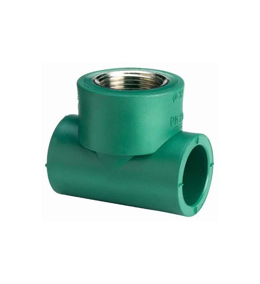 Tee tuboplus reducida cuerda interior de 1" x 1/2"