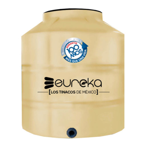 Tinaco de 1100 lts eureka beige con accesorios y filtro