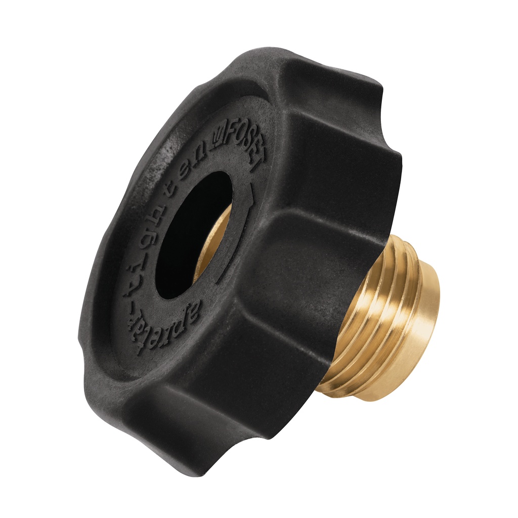 Tuerca izquierda de latón 7/8" con maneral de plástico