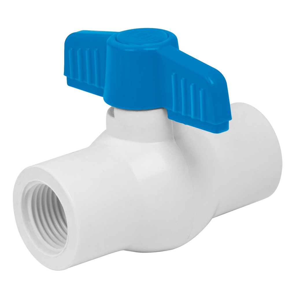 Valvula de pvc tipo esfera roscable de 3/4"