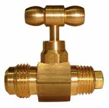Valvula latón para control de gas tipo aguja 5/16" x 5/16"