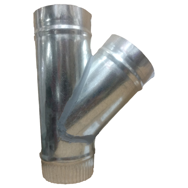 Yee de lamina galvanizada de 10" C-28