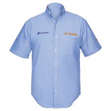 Camisa para caballero azul manga corta talla extra grande