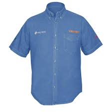 Camisa para caballero de mezclilla manga corta talla grande