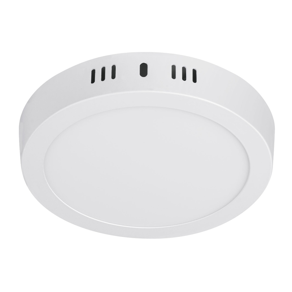 Luminario LED tipo plafón 12 W, redondo, luz cálida, blanco 