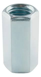 Paquete de 5 tuercas cople 3/8" acero galvanizado