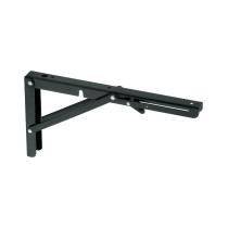 Mensula plegable de acero negra 4" x 8"