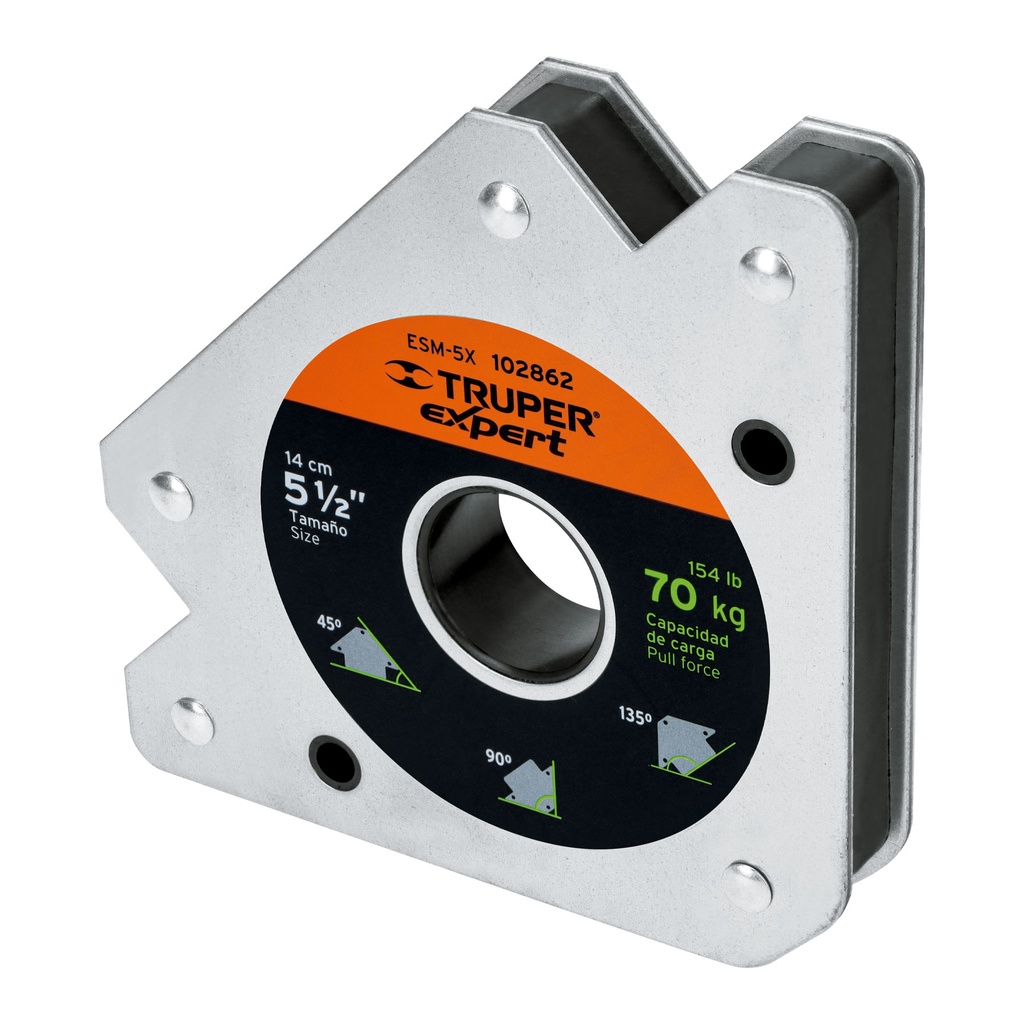 Escuadra magnetica 5-1/2 para soldar capacidad 70 kg 