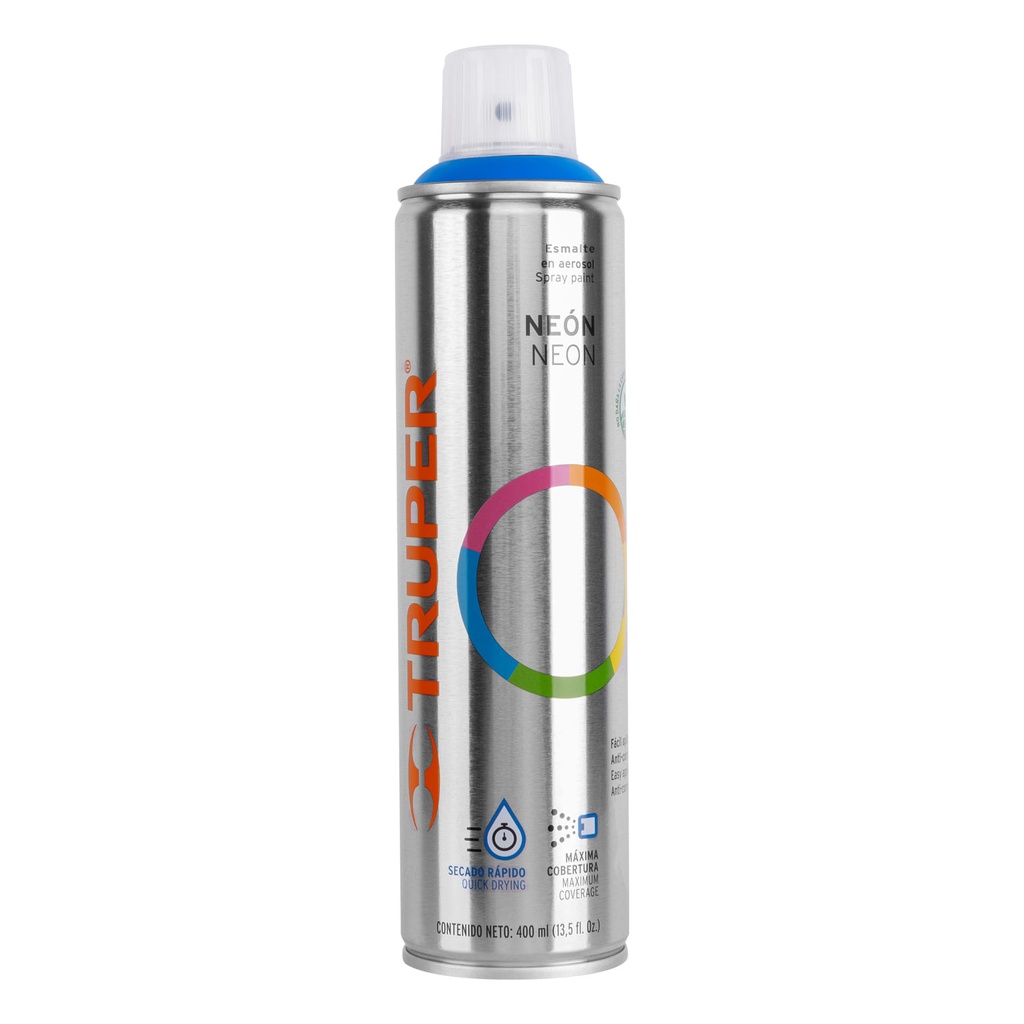 Pintura en aerosol de 400 ml azul neon bote esbelto