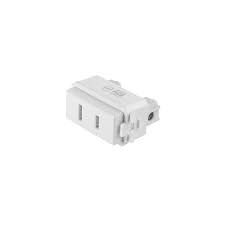 Contacto de empotrar sencillo blanco sin tierra italiana