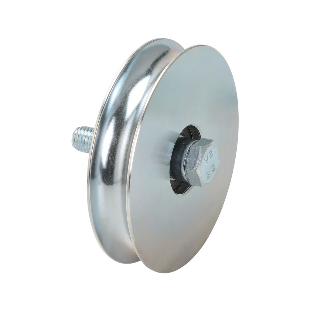 Rueda al piso con tornillo 50 mm para riel con guia redonda