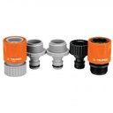 Juego con 2 conexiones clik para riego de 3/4".