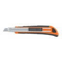 Cutter 9 mm profesional con alma metalica y grip.