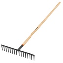 Rastrillo recto reforzado 16 dientes mango 60".