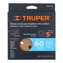 Paquete de 5 discos de lija roto orbital 5" grano 180.