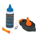 Tiralineas plastico de 30 mts. Con gis y nivel.
