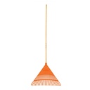 Escoba plastica rigida para jardin de 22 dientes con mango 48".