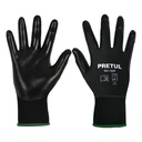 Guantes de nylon con recubrimiento de nitrilo talla mediana.