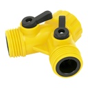 Conector plastico "Y" entrada 3/4".