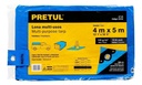 Lona 4 x 5 mts azul.