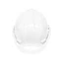 Casco de seguridad color blanco.