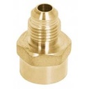 Niple campana de laton para gas de 3/8" x 1/2".